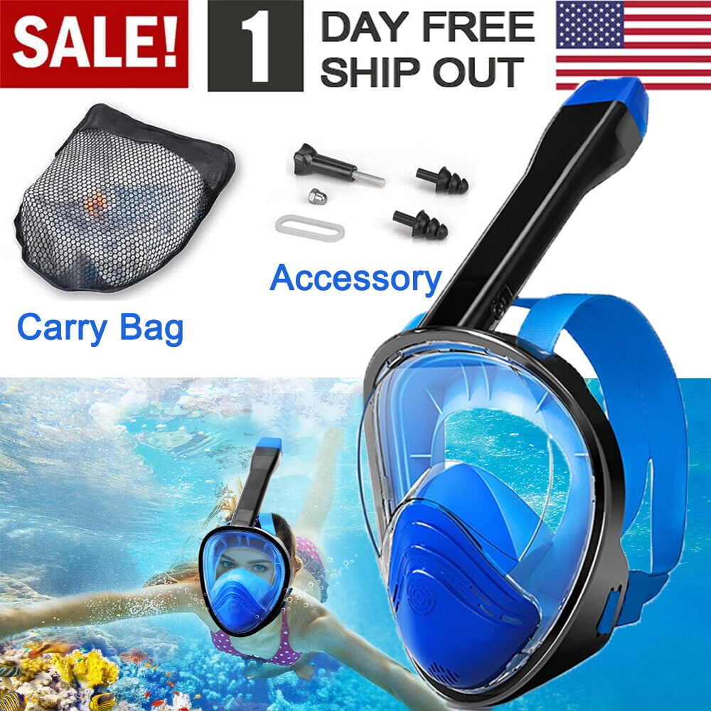 Snorkel Mask Full Face Snorkeling Mask Snorkel Set with 180° Panoramic