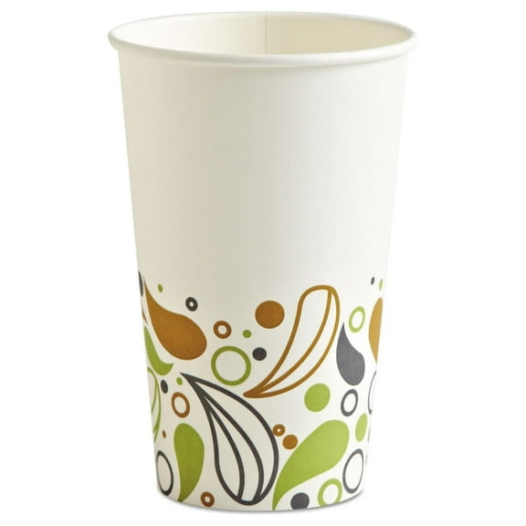 Gexandy BWKDEER16HCUP 16 oz. Deerfield Printed Paper Hot Cups (50 Cups/Sleeve, 20 Sleeves/Carton)
