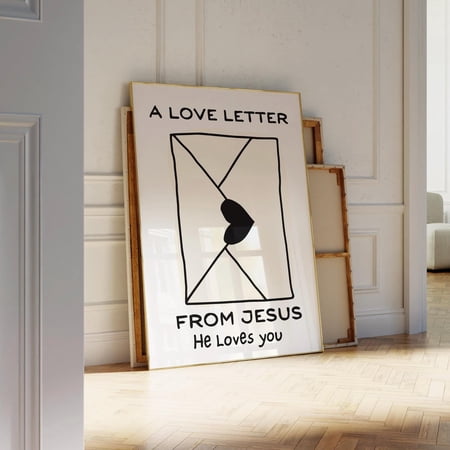 A Love Letter From Jesus Wall Art Christian Poster Faith Based Decor Inspirational Quote Poster Christian Home Decor Poster Print Only