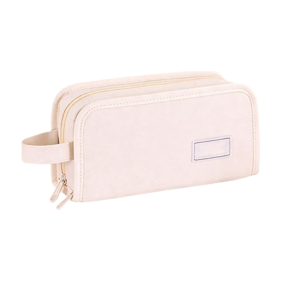 YIMWNYI Double Layer Extra Large Capacity Pencil Case Multifunctional Storage Bag, Office Supplies Organizer, Travel Makeup Pouch, Durable Canvas, Stylish Stationery Box, Versatile Storage Solution
