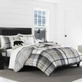 thumbnail image 1 of Eddie Bauer Home | Collection Normandy | Ensemble de Literie-Doux et Confortable, Couette Réversible à Carreaux, Grand, Noir, 1 of 2