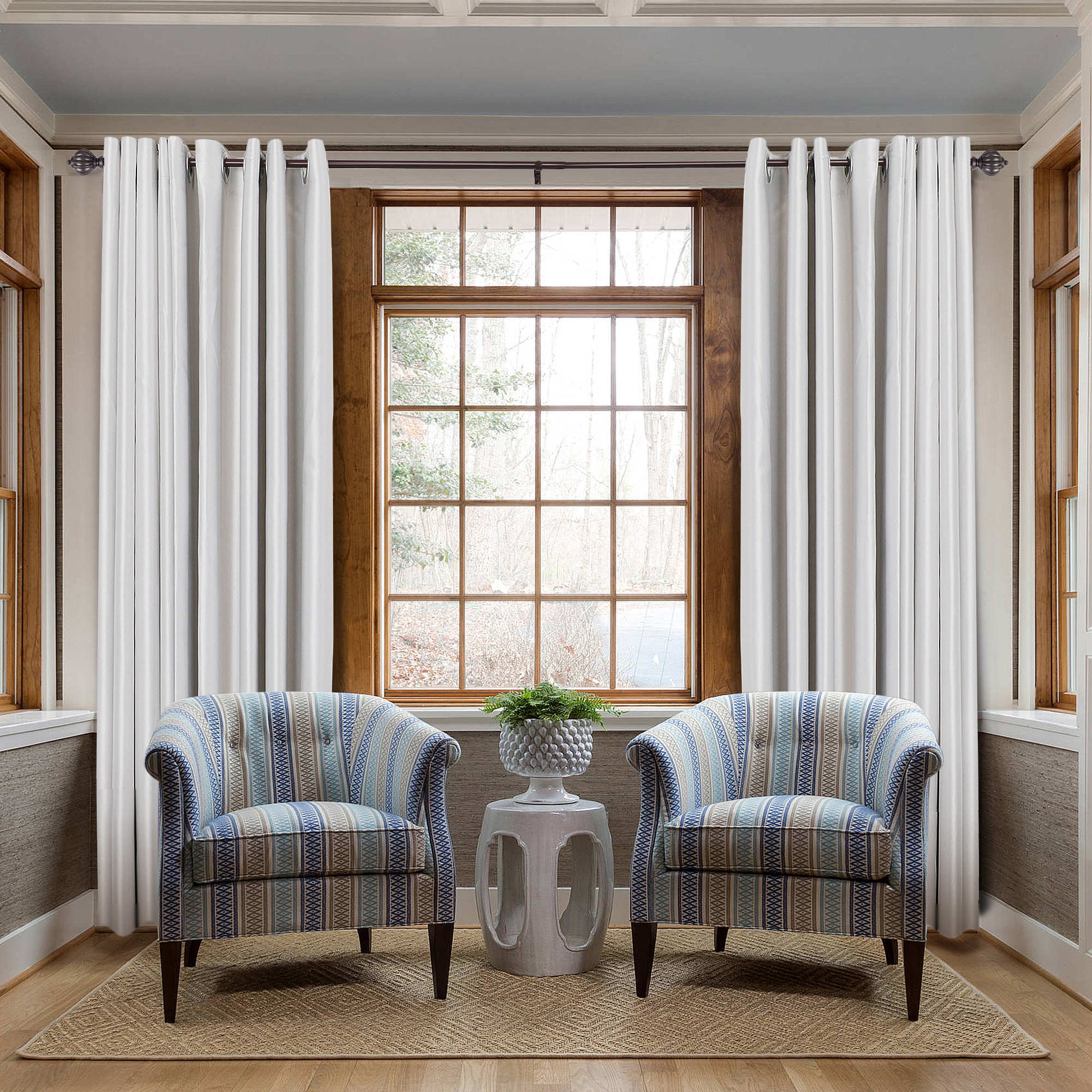UTOPIA ALLEY 3/4 Inch Curtain Rod - Curtain Rods For Windows 48 to 86 Inch, Adjustable Drapery Rods, Oil rubbed bronze Curtain Rods, Bedroom & Living Room Decorative Curtain Rods, Tapestry Poles