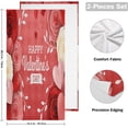 thumbnail image 2 of Dreamtimes Valentines Day Rose Red Bath Hand Towels 2 PCS, Ultra Soft and Highly Absorbent, Romantic Floral Flowers Decorative Fingertip Face Towel for Home, Bathroom, Kitchen, 28.3"x14.4", 2 of 5
