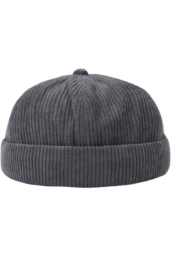 Unisex Rolled Cuff Docker Cap Hats Brimless Beanie Sailor Cap Worker Hat for Women Men