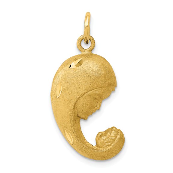 FJC Finejewelers 14k Yellow Gold Mother Baby Charm