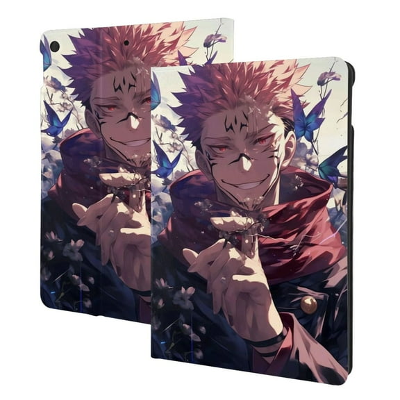 Jujutsu Kaisen Anime Tablet Case For Ipad 7th 10.2" Case, Slim Fit Standing Cover With Auto Sleep/Wake