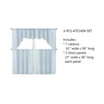 thumbnail image 4 of Window Treatment Kitchen Curtain 3 pieces White Color Luxury Sheer Voile Rod Pocket Light filtering 2 Tier panels and Matching Swag Valance for Kitchen Bathroom Décor k66, 4 of 5