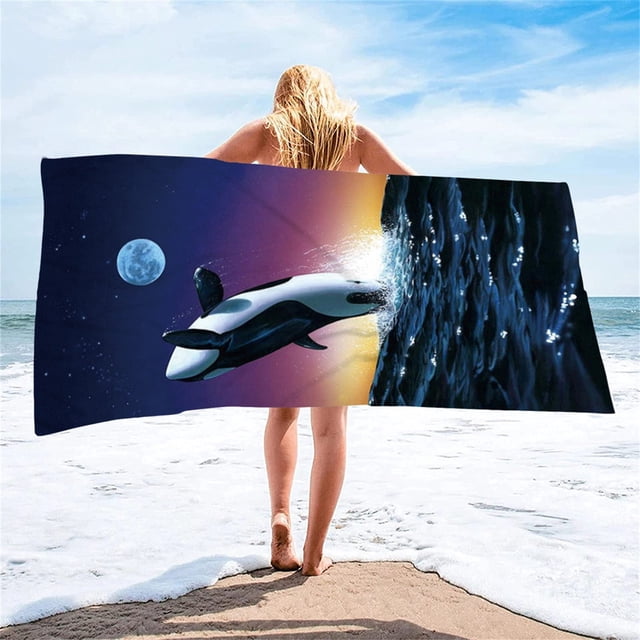 Meitianfacai Beach Towel on Clearance! Microfiber Beach Towel Super Lightweight Colorful Bath Towel Sand Free Beach Blanket Multi-Purpose Towel for Travel Swimming Pool 27x59 Inch Large Beach Towel