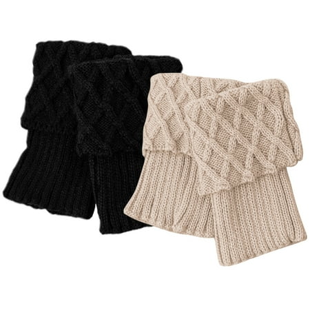

NUOLUX 2 Pairs of Knitted Legwarmers Warm Sock Covers Thickened Women Leg Covers Clothing Accessory