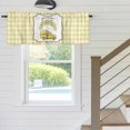 thumbnail image 5 of Kitchen Valances for Window, Farm Yellow Truck Lemon Fruit Light Filtering Rod Pocket Valance Curtain, Flower Leaves Buffalo Plaid Short Curtains Window Topper for Bedroom 42x18in, 5 of 9
