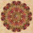 thumbnail image 1 of Ahgly Company Tapis d'Intérieur Lavables en Machine, Carrés, Transitionnels, Orange Jaune, 8' Carré, 1 of 7