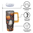 thumbnail image 3 of 30 oz Halloween Skeleton Ghost Bat Tumbler Insulated Stainless Tumbler, Gothic Pumpkin Coffee Cup Water Bottle, Holiday Gift Idea, 3 of 5
