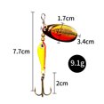 thumbnail image 2 of Cebos de pesca de lentejuelas giratorias de metal Spinning Fishing Swimbait (rojo dorado), 2 of 3