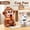 Brown, variant on Cute Panda Mini Clip on Cup Fan, Type-C Rechargeable Portable Personal Fan with Quiet Motor, Durable Plastic Clip-on Design for Hot Drinks Food Cooling Desk Office Monitor Travel Multi-Scene Use