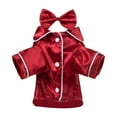 thumbnail image 4 of Soft Silk Sleepwear for Small Dogs Cats Lapel Doggie Loungewear Lightweight Breathable Puppy Pajamas Two-Legged Pet Shirt Clothes, 4 of 8