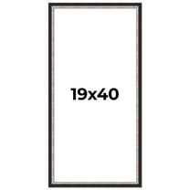 19x40 Frame Silver Real Wood Picture Frame Width 1.25 Inches | Interior Frame Depth 0.75 Inches |