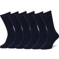 thumbnail image 1 of Calcetines Easton Marlowe Classic de algodón azul marino oscuro para hombre, paquete de 6, 1 of 1