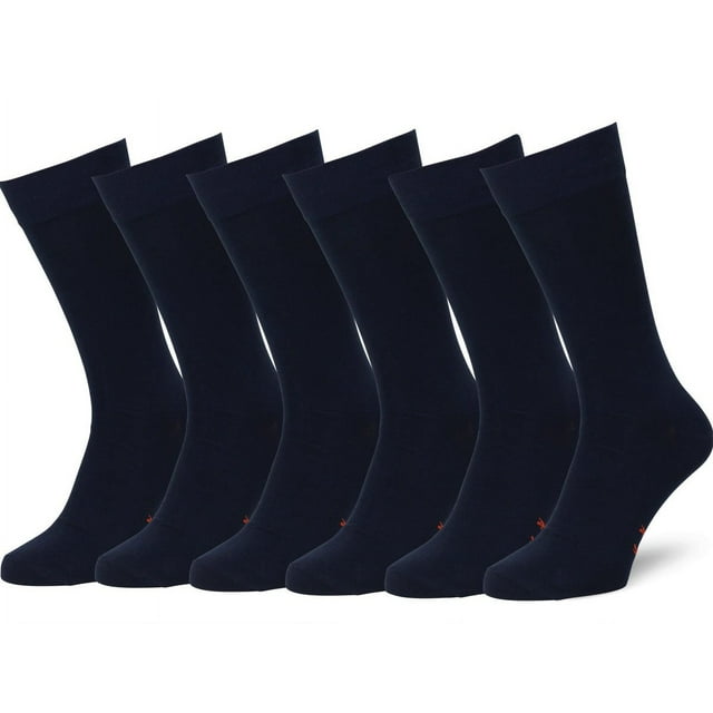 Calcetines Easton Marlowe Classic de algodón azul marino oscuro para hombre, paquete de 6
