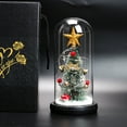 thumbnail image 4 of HCTSHG Christmas Tree in Glass Dome Tabletop Christmas Tree with Lights in Glass Dome for Xmas Home Indoor Room Christmas Decorations Desktop, 4 of 6