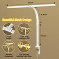 Desk Lamp Double Head LED Desk Light for Home Office 24W Eye Caring