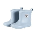 thumbnail image 2 of Kogui Kids Rain Boots Boys Toddler Kids Rain Boots Boys Girls Waterproof Boots Size 9 (Light Blue,Toddler 9), 2 of 4