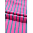 thumbnail image 6 of Women's Pink Stripe Collared V Neck Puff Sleeve T-Shirt Mini Dress | [ZhiHiMeRi] | (US 12-14)L, 6 of 10