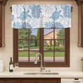 thumbnail image 6 of Navy Blue Coastal Turtle Curtain Valances for Windows, Kitchen Valance Window Treatments Panel 2 Pack, Ocean Coral Nautical Rod Pocket Short Curtains for Bathroom Bedroom 54 x 18 Inch, 6 of 8