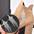 thumbnail image 5 of 1 par de hebillas para zapatos con cadena y borlas de diamantes de imitación, decoración para bolso, accesorios para prendas de vestir, estilo C, 2x7,3 cm, 5 of 5