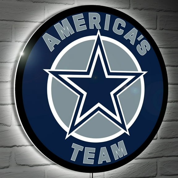 Dallas Cowboys 23" LED Slogan Round Wall Sign