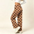 thumbnail image 7 of Wide Leg Pants for Women, Women's Polka Dot Wide Leg Pants High Waisted Drawstring Lounge Pants with Pockets Loose Fit Casual Bottoms for Daily Wear Travel Work Soft Comfy, 7 of 7