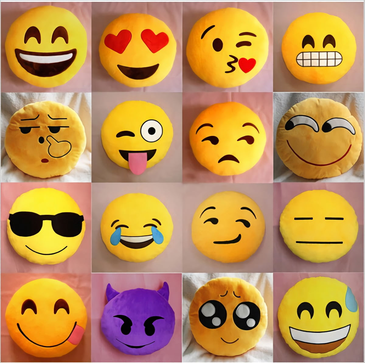 12"/32cm Emoji Pillows Emoticon Soft Plush Stuffed Full Collection