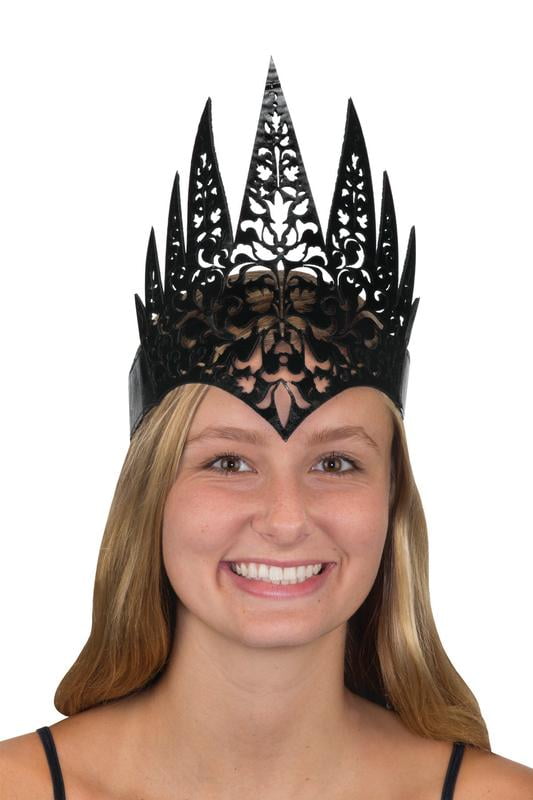 Black Evil Queen Glitter Horns Headband Headdress Medieval Costume Accessory for sale online 