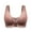 Coffee, variant on Grofry Women Adjustable Front Open Solid Color Lace Bra Camisole Wireless Underwear Pink XL