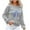 Gray, variant on Luxalzxs Women Cute Bow Sweater Y2K Long Sleeve Crew Neck Knit Sweaters Teen Girls Aesthetic Pullover Top