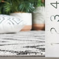 thumbnail image 3 of SAFAVIEH Courtyard Alexa Geometric Indoor/Outdoor Runner Rug, Ivory/Black, 2'3" x 8', 3 of 7