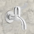 thumbnail image 1 of 304 Stainless Steel Single Lever Faucet for Kitchen Washing Machine Wall Mount Water Tap with Ceramic Valve Core 20.3mm Thread, 1 of 7