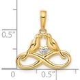 thumbnail image 4 of 14K Yellow & Rhodium And White D/C Infinity Love Birds Pendant (Width 18.5) (Length 19.5) - Jbsp, 4 of 5