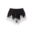 thumbnail image 2 of LMLYSoH Women's Mini Shorts Lace Patchwork Drawstring Elastic Waist Casual Summer Loose Lounge Shorts, 2 of 7