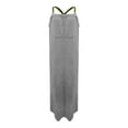 thumbnail image 4 of JBXKXYW Wedding Guest Dresses for Women Women's Spring and Summer Casual Cotton and Linen Suspenders Dress Dress Maxi Dress Women Dresses (Gray,S), 4 of 4