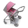 thumbnail image 1 of Voyage Twin Carriage Doll Stroller - Gray/Pink, 1 of 5