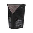 thumbnail image 1 of Cesta para ropa Mind Reader, 60 L, delgada, con tapa de plástico negro, 1 of 6