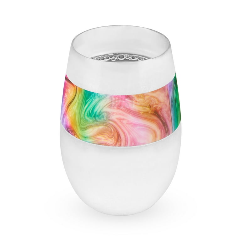 Wine FREEZE™ Cooling Cup in Translucent Blue Green — VineThings