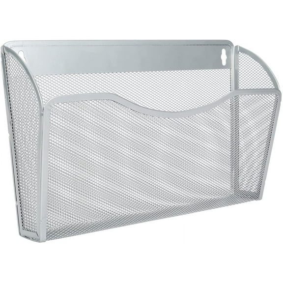 File Organizer Holder,Single Pocket Office Mesh Collection Wall Mount Hanging File Holder, Casewin Organizer Vertical Wall File Rack for Home or Office