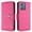 Rose, variant on for Motorola Edge 40 Neo Wallet Case, Elegant Card Holder Cash Slot PU Leather Kickstand Wrist Strap Shockproof Protective Flip Women Girls Case Cover for Motorola Edge 40 Neo, Pink