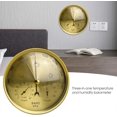 thumbnail image 3 of Barómetro tipo dial 3 en 1 con termómetro e higrómetro, estación meteorológica que mide la presión barométrica de manera sencilla y fácil de leer (métrico) (dorado), 3 of 4