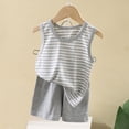 thumbnail image 2 of YunPes Toddler Boys Clothes for Baby Boy Summer Outfits Sleeveless Tank Top and Shorts Set Kids Clothes Boys, 2 of 9