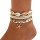 thumbnail image 4 of Tobilleras para mujer Tobillera apilable colorida Tobillera boho con conchas y cuentas Tobilleras hawaianas de verano para surfistas para mujer, 4 of 7