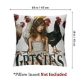 thumbnail image 4 of nygtbtfer Farmhouse Chicken Themed Pillowcase Decorations for Home, Just A Girl Who Loves Chickens Throw Pillow Cover, Chicken Lover Gifts, Farmer Girl Gifts White, 4 of 7