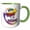 Green/White, variant on 3drose, I Believe in Radishes Cute Believer Design, 11oz Two-tone Yellow Mug