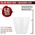 thumbnail image 2 of Pouring Masters 3 Ounce (90ml) Graduated Plastic Measuring Cups (50 Clear Cups & 25 Mixing Sticks) - For Acrylic Paint, Resin, Epoxy, Art, Kitchen, Cooking, Medicine, Laboratory - OZ, ML Measurements, 2 of 6